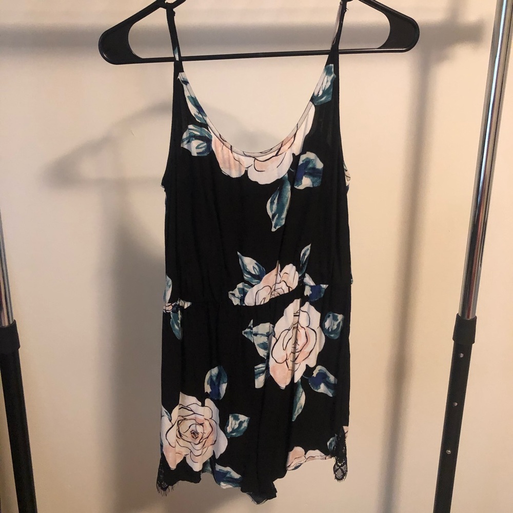 Adjustable Floral Romper